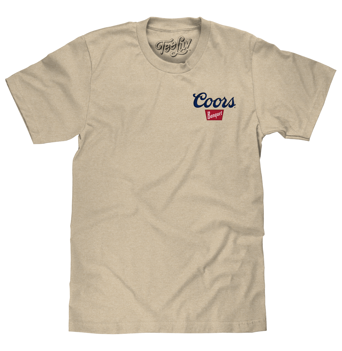 Coors Banquet Embroidered Left Chest Logo T-Shirt - Sand