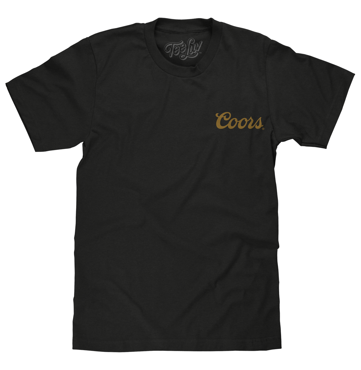 Coors Banquet Beer Double Sided Brewery Logo T-Shirt - Vintage Black
